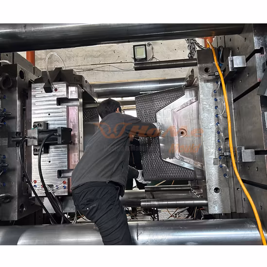 Polypropylene Plastic Rattan Chair Injection Mould Breathable Plastic Stacking Dining Restaurant Cane Chair and Table Mold Tooling